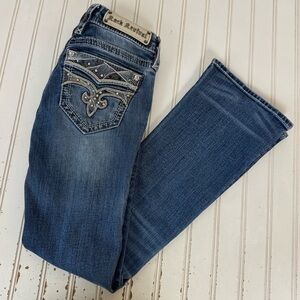 Rock Revival Jeans Sapphire Women's 26 Boot Cut Blue Lafleur Cowgirl Bling